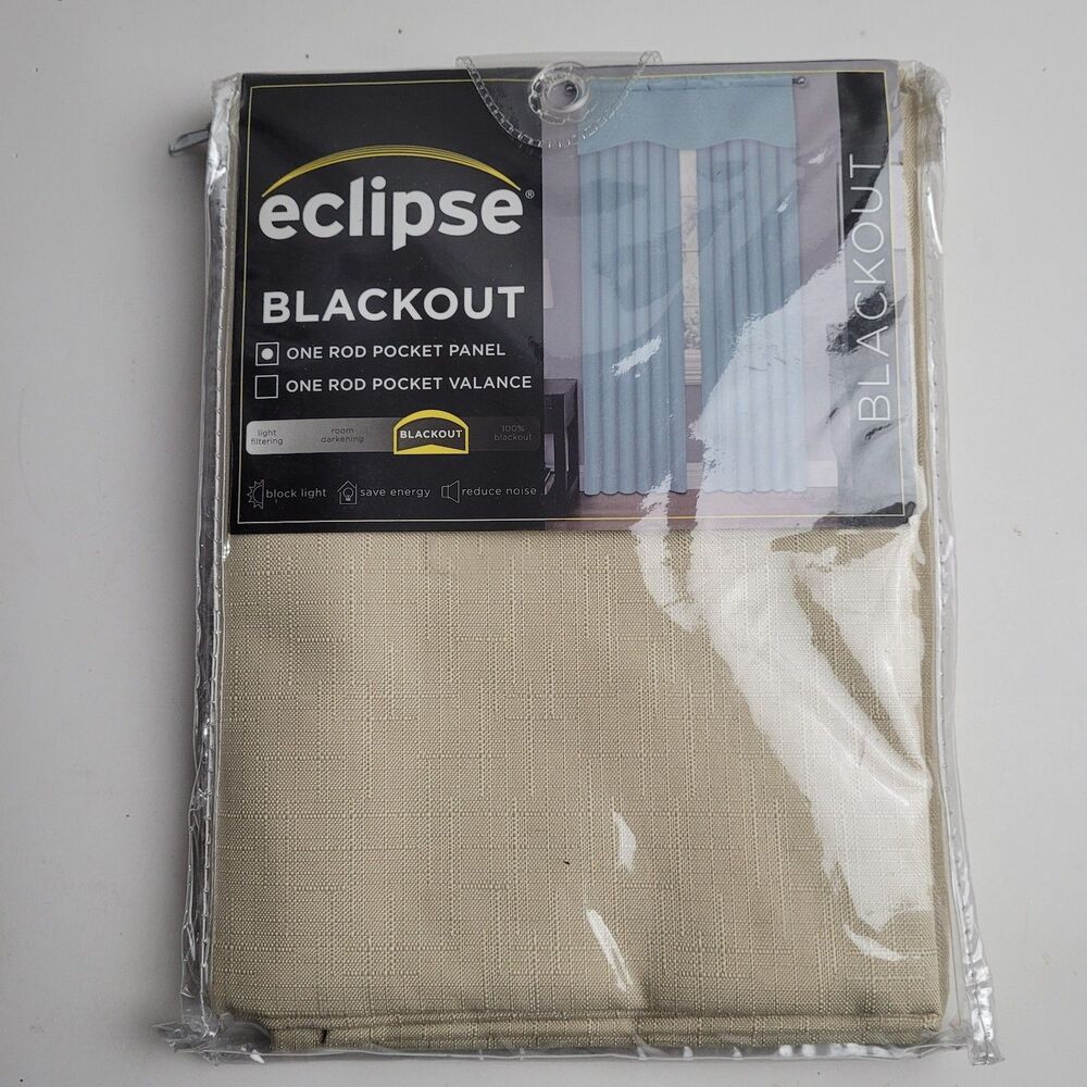 NEW Eclipse Thermaback Blackout 'Kendall Cafe' Curtain Panels 42x54in #BT2